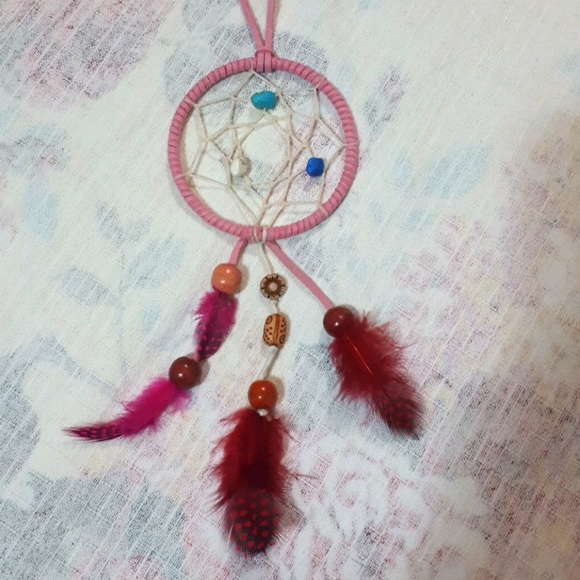Pink Handmade Dreamcatcher - Picture 3 of 3